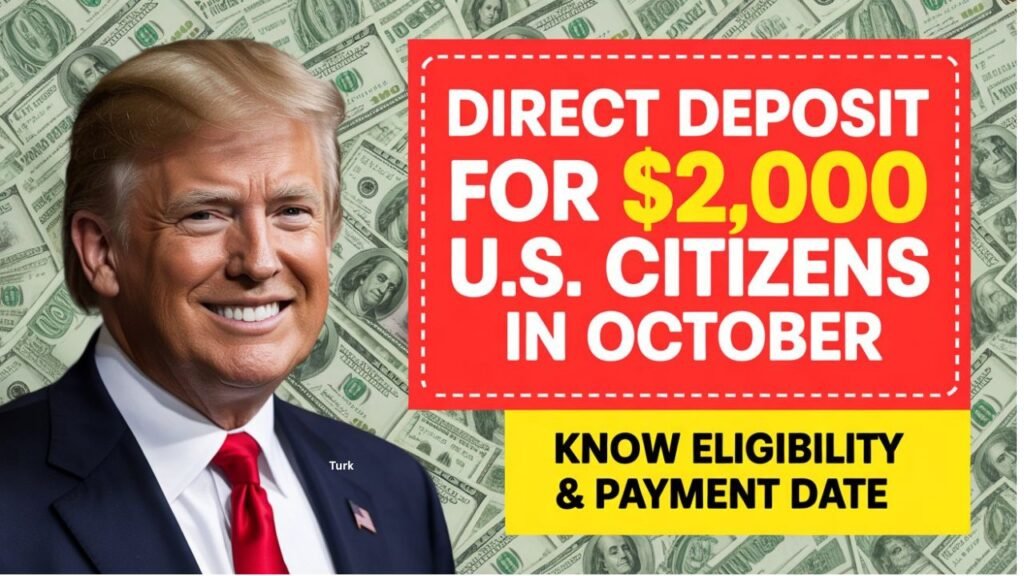 $2,000 Federal Direct Deposit Payment Set For October 2025